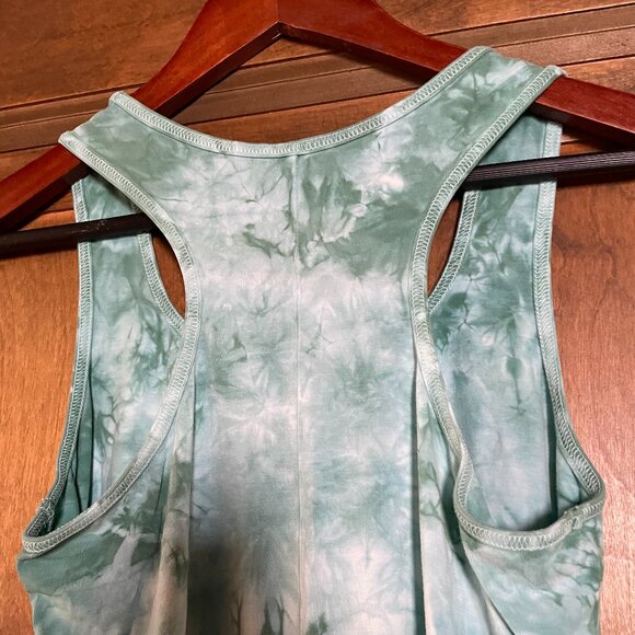 VINTAGE Bamboo Cotton Blend Tie Dyed Hi-Low Razorback Midi Dress - Picture 10 of 15